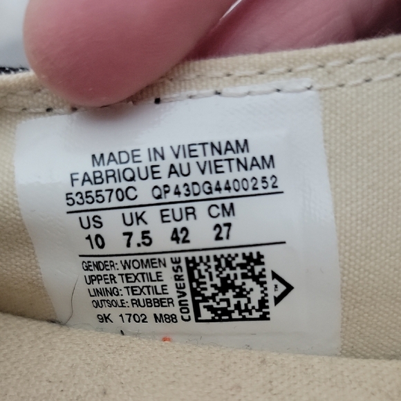 Converse Black and White Canvas Sneakers - Picture 2 of 7